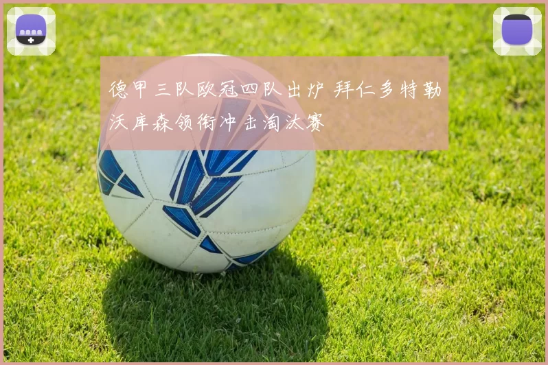 德甲三队欧冠四队出炉 拜仁多特勒沃库森领衔冲击淘汰赛